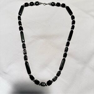 Elegant Black Trifari Lucite Necklace